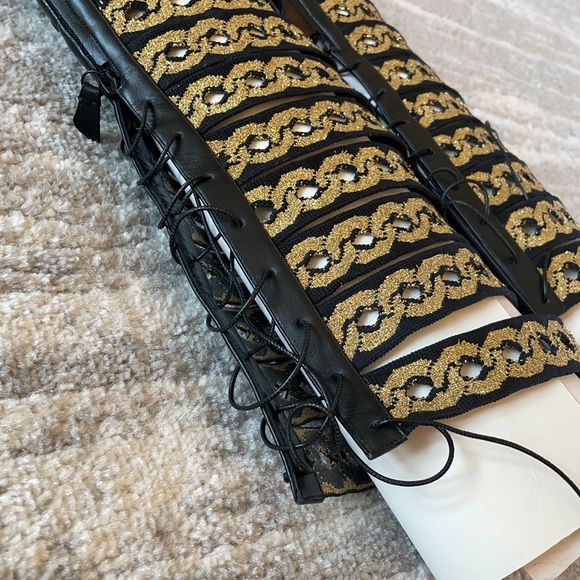 Black/Golden Casadei boots stretchy straps Size 7 Price firm - Picture 17 of 17